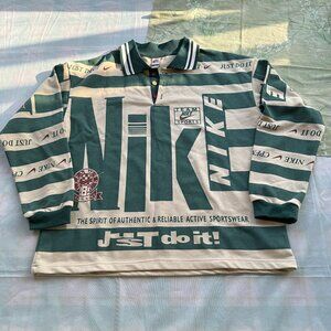 Nike Retro-Style Long-Sleeved Polo Shirt